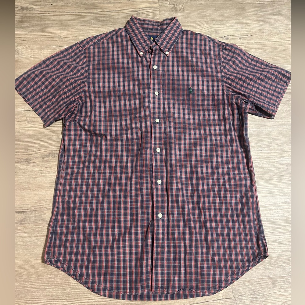 Vintage Ralph Lauren Men’s Plaid Button Down Short Sleeve